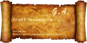 Graff Annamária névjegykártya